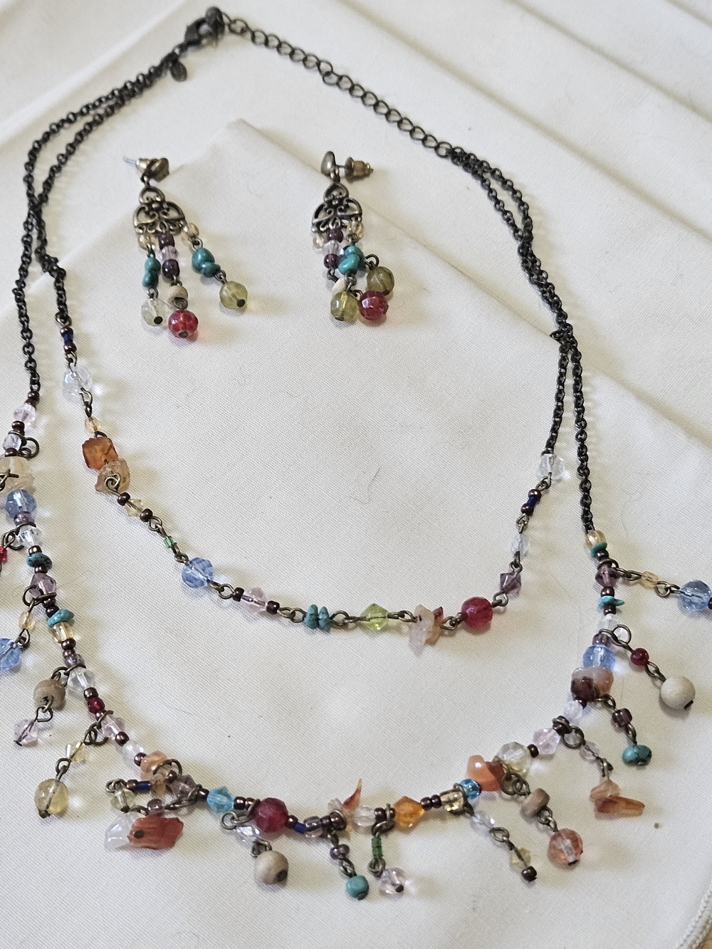 Premier Designs "Cody" layered Necklace and matching Earring Set